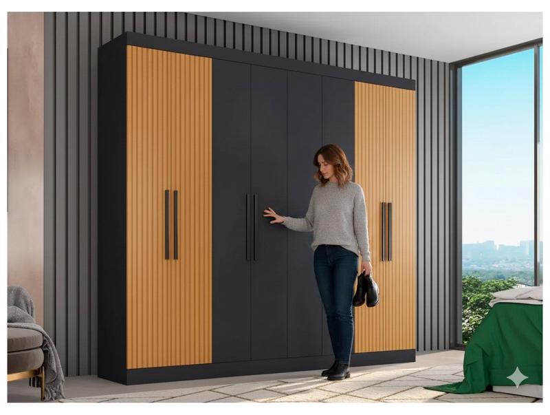 Guarda-roupa Casal 8 Portas 4 Gavetas Araplac Porto - Guarda-Roupa